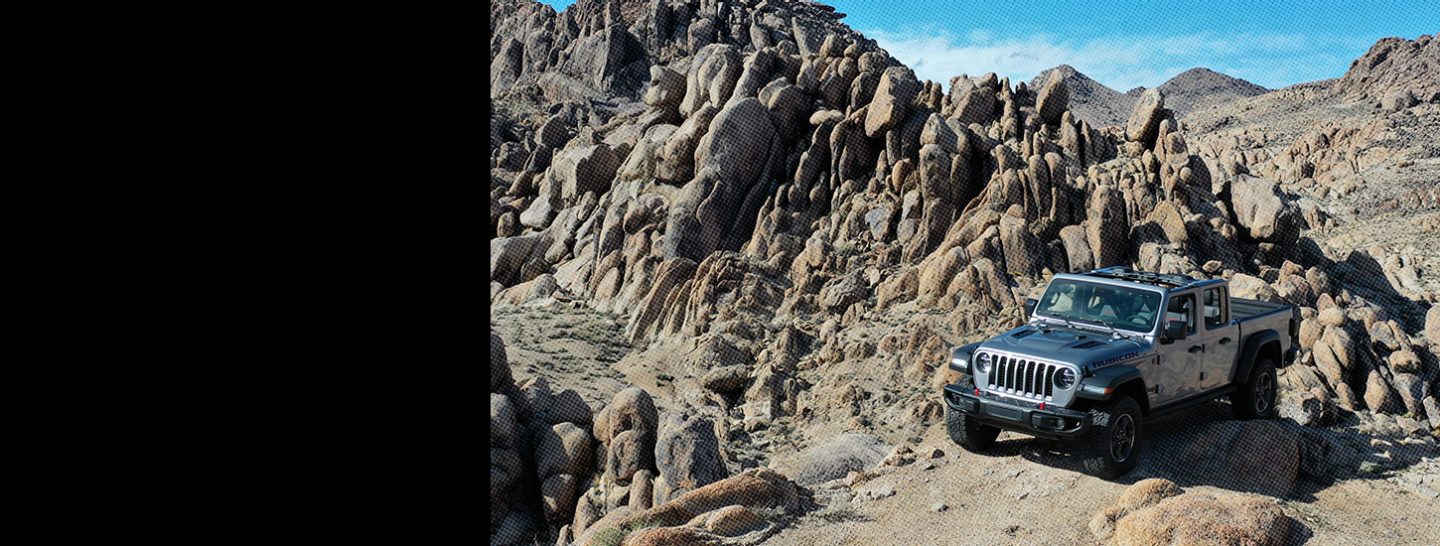 Gladiator driving offroad